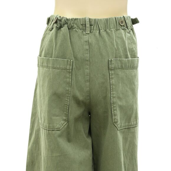 Free People Hard Rain Gaucho Pants High Waisted Wide-Leg Cotton S-6 NEW 278814 - Picture 8 of 8